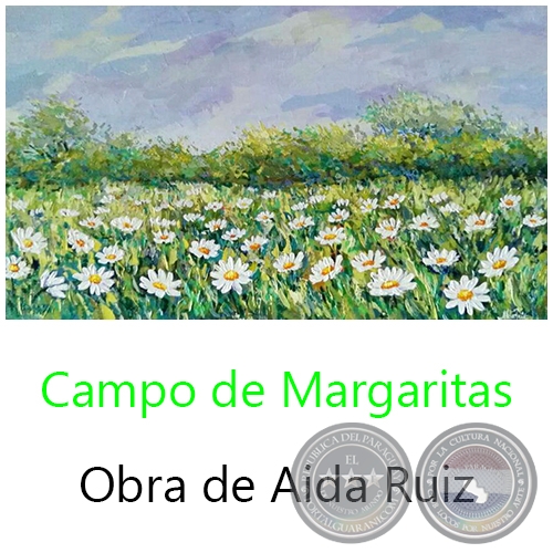 Campo de Margaritas - Óleo de Aida Ruiz